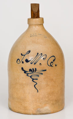 Rare J. & E. NORTON / BENNINGTON, VT Presentation Jug: "S.W.C."