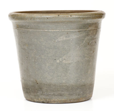 Rare Stoneware Flowerpot with Floral Decoration att. Beaver County, PA