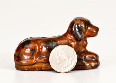 Glazed Redware Figure of a Dog, probably Pennsylvania origin, 19th century