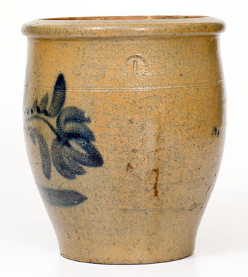 Western PA Stoneware Cream Jar, possibly George Debolt, New Geneva or Fredericktown, PA