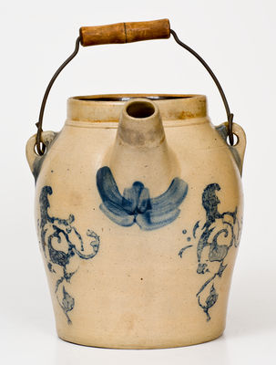 F. H. COWDEN / HARRISBURG, PA Stoneware Batter Pail w/ Elaborate Stenciled Decoration
