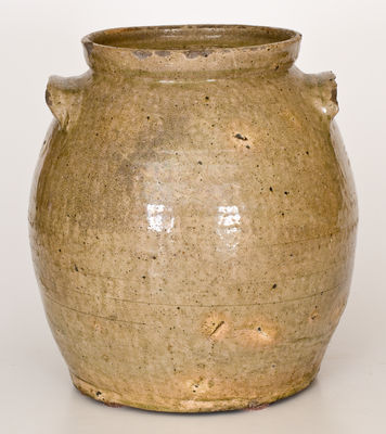 Two-Gallon Alkaline-Glazed Stoneware Jar, attrib. Landrum-Stork Pottery, Columbia, SC, circa 1870