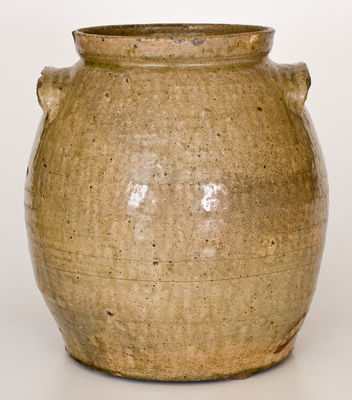 Two-Gallon Alkaline-Glazed Stoneware Jar, attrib. Landrum-Stork Pottery, Columbia, SC, circa 1870