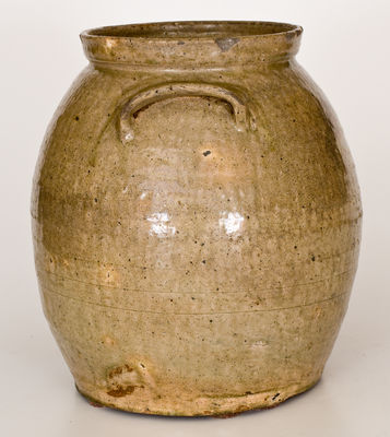 Two-Gallon Alkaline-Glazed Stoneware Jar, attrib. Landrum-Stork Pottery, Columbia, SC, circa 1870