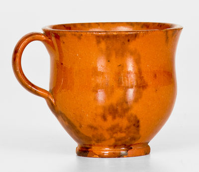 Unusual Miniature Philadelphia Redware Teacup, possibly Haig Family