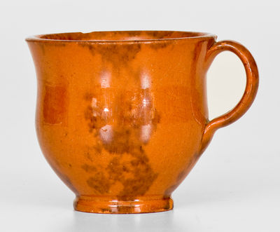 Unusual Miniature Philadelphia Redware Teacup, possibly Haig Family