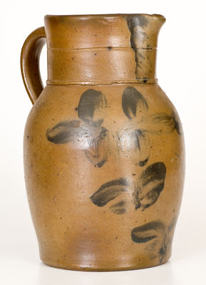 Baltimore Stoneware Pitcher with Floral Decoration, attrib. Peter Herrmann