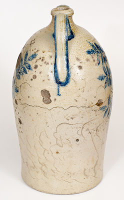 Extremely Rare and Important T. W. CRAVEN 10 Gal. Stoneware Jug, Randolph County, North Carolina