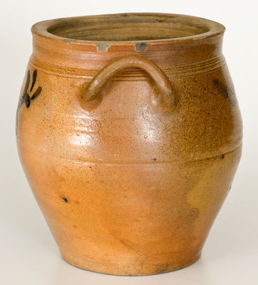 Early 19th Century American Stoneware Jar w/ Floral Decoration