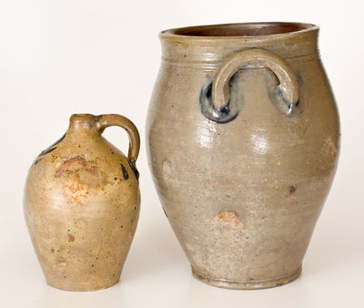 Lot of Two: Stoneware Jug and Jar with