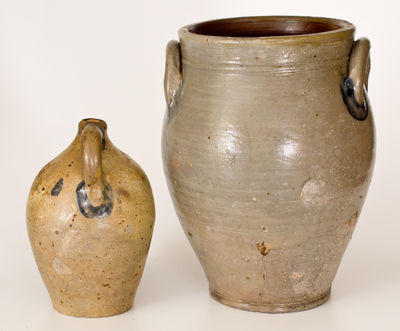 Lot of Two: Stoneware Jug and Jar with 