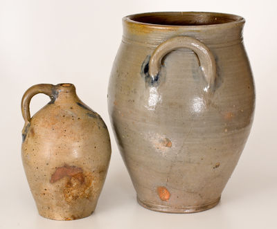 Lot of Two: Stoneware Jug and Jar with