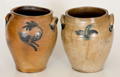 Lot of Two: 1 Gal. Stoneware Jars, probably New Jersey, circa 1820