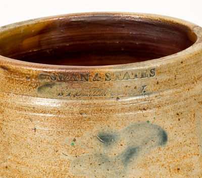 Lot of Two: Rare Stonington, Connecticut, Stoneware Vessels