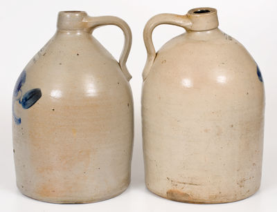 Lot of Two: Jugs w/ Similar Decoration, Connolly & Palmer (New Brunswick), Pruden & Olcott (NYC)
