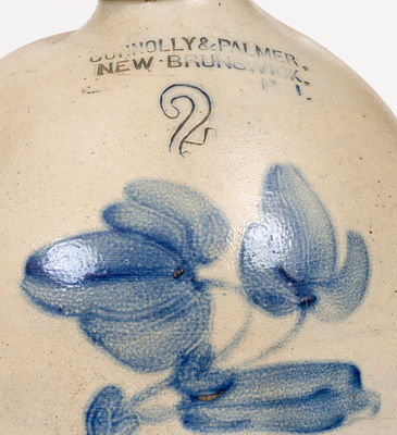 Lot of Two: Jugs w/ Similar Decoration, Connolly & Palmer (New Brunswick), Pruden & Olcott (NYC)