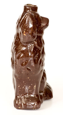 Very Unusual Stoneware Spaniel Bottle possibly Jane Lew, WV