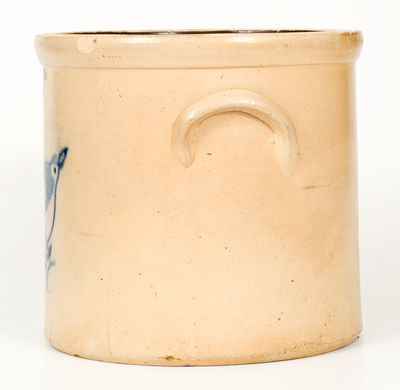 2 Gal. Stoneware Crock w/ Bird Decoration, SOMERVILLE, MASS. Advertising