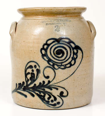 Two-Gallon O.L. & A.K. BALLARD / BURLINGTON, VT Stoneware Jar