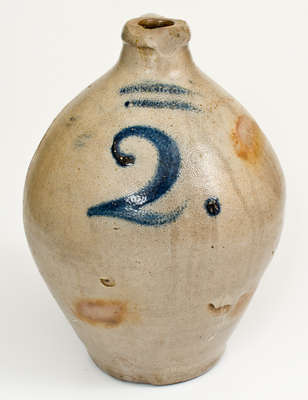 Scarce Two-Gallon BENNINGTON / FACTORY Cobalt-Decorated Stoneware Jug