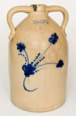 Five-Gallon E. & L. P. NORTON / BENNINGTON, VT Double-Handled Stoneware Jug