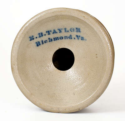 E. B. TAYLOR / RICHMOND Stenciled Stoneware Spittoon (made by Donaghho, WV)