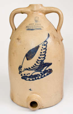 Scarce Six-Gallon NEW YORK / STONEWARE CO. / FORT EDWARD, N.Y. Stoneware Chicken Cooler