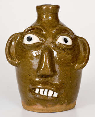 Alkaline-Glazed B.B. CRAIG / VALE, N.C. Stoneware Face Jug