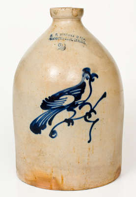 Unusual F.B. NORTON & CO. / WORCESTER, MASS. Stoneware Bird Jug