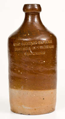 Extremely Rare Stoneware Bottle: BEST COLOGNE GIN FROM / ERSKINE & EICHELBERGER / BALTIMORE
