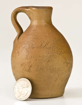 Miniature Stoneware w/ KY Advertising, American, late 19th century