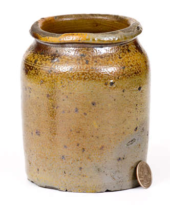 Quart Stoneware Jar w/ Iron Oxide Dip, probably Baltimore, MD, circa 1810