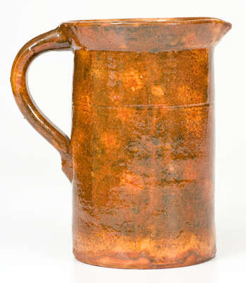 Glazed American Redware Pitcher