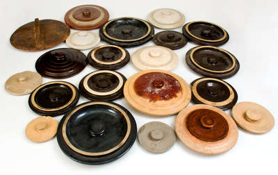 Selection of Stoneware Lids, 19th and early 20th century