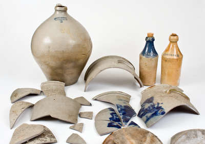 Lot of Stoneware Articles, Northeastern U.S. origin, 19th century