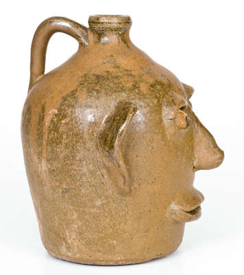 Rare Early Lanier Meaders Stoneware Face Jug