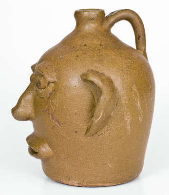 Rare Early Lanier Meaders Stoneware Face Jug