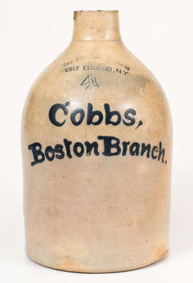 Unusual "Cobb's Boston Branch" Jug by Ottman Bros. / Fort Edward, NY