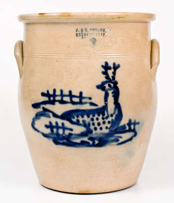 J. & E. NORTON / BENNINGTON, VT. Three-Gallon Deer Crock