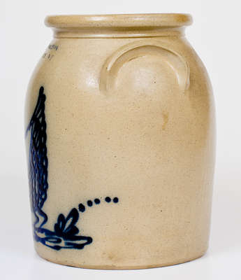 Exceptional E & L P NORTON / BENNINGTON, VT One-and-a-Half-Gallon Stoneware Chicken Jar