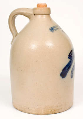 One-and-a-Half-Gallon J. NORTON & CO / BENNINGTON VT Stoneware Bird Jug