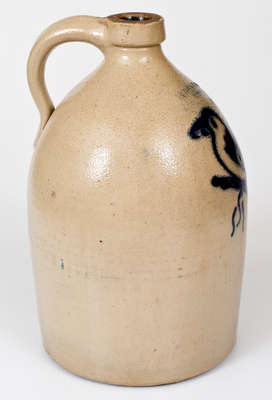 Two-Gallon O.L. & A.K. BALLARD. / BURLINGTON. VT Stoneware Jug w/ Large Cobalt Bird