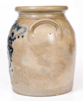 Rare Little Falls, NY Stoneware Advertising Jar, attrib. J. & E. Norton, Bennington, VT