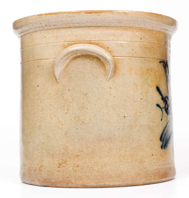 Three-Gallon E. & L. P. NORTON / BENNINGTON, VT Stoneware Double Bird Crock