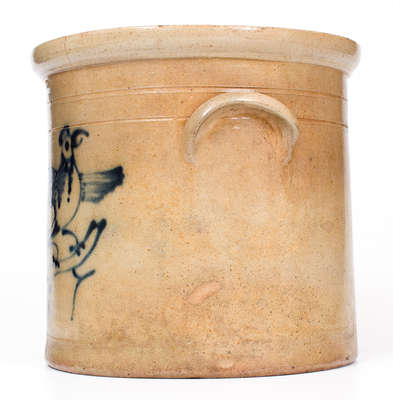 Three-Gallon E. & L. P. NORTON / BENNINGTON, VT Stoneware Double Bird Crock