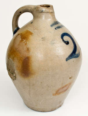 Scarce Two-Gallon BENNINGTON / FACTORY Cobalt-Decorated Stoneware Jug