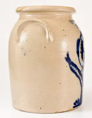 Exceptional J. & E. NORTON / BENNINGTON, VT Stoneware Jar w/ Pheasant Decoration