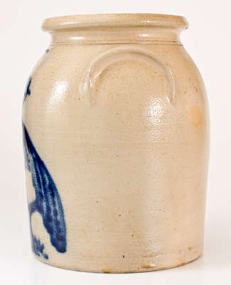 Exceptional J. & E. NORTON / BENNINGTON, VT Stoneware Jar w/ Pheasant Decoration