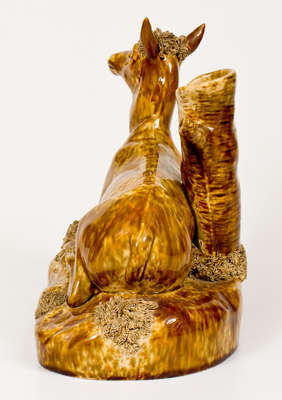 Scarce Flint Enamel Figure of a Deer: Lyman, Fenton & Co. / FENTON'S ENAMEL PATENTED 1849 / Bennington, VT