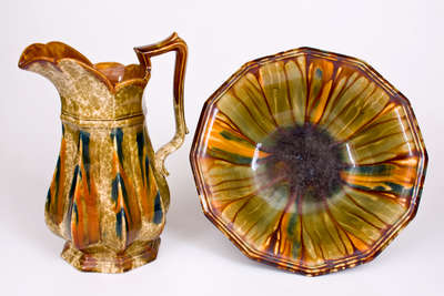 Flint Enamel Pitcher and Bowl Set: Lyman Fenton & Co. / 1849. / BENNINGTON, VT